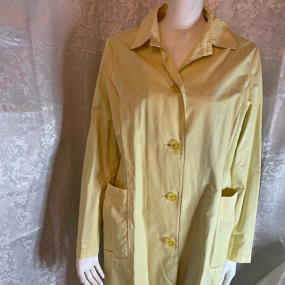Valeri Stevens trench coat, M, yellow
